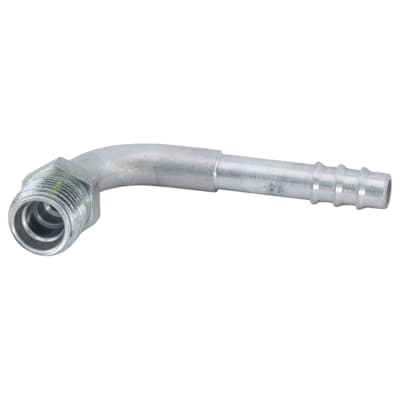 HOSE FITTING, BARB, MIO, 90 DEG, #6, ALUMINIUM