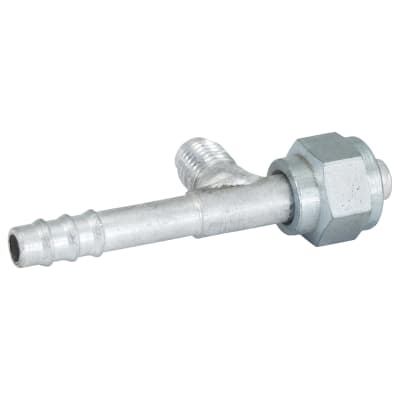 HOSE FITTING, BARB, FOR, STR, #6, ALUMINIUM, R12 ACCESS