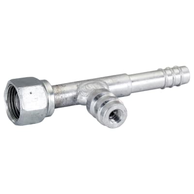 HOSE FITTING, BARB, FOR, STR, #8, ALUMINIUM, R134A ACCESS