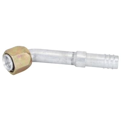 HOSE FITTING, BARB, FF, 45 DEG, #10, #12, ALUMINIUM, STEP-UP
