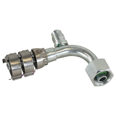 HOSE FITTING, SUPERFLEX HD, FOR, 90D, #6, STEEL, 1/4-INCH MF (R12) ACCESS