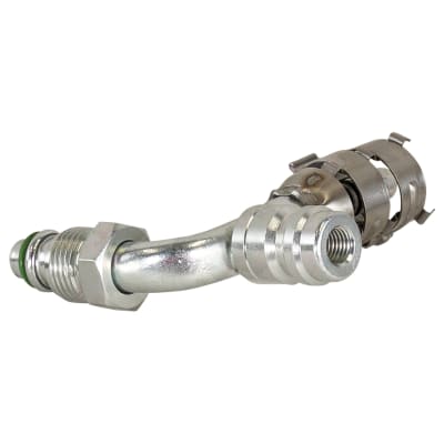 HOSE FITTING, SUPERFLEX HD, MOR, 90 DEG, #6, STEEL, R134A ACCESS