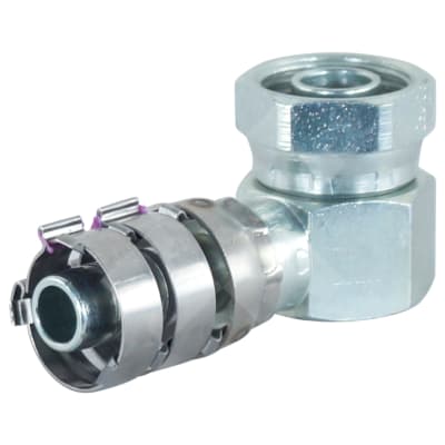 HOSE FITTING, SUPERFLEX HD, TUBE-O, 90 DEG, STEEL