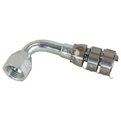 HOSE FITTING, SUPERFLEX HD, FF, 90 DEG, #6, STEEL