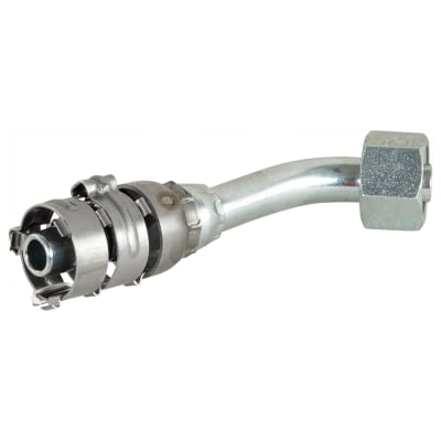 HOSE FITTING, SUPERFLEX HD, FOR, 45 DEG, #6-#8, STEEL, STEP-UP