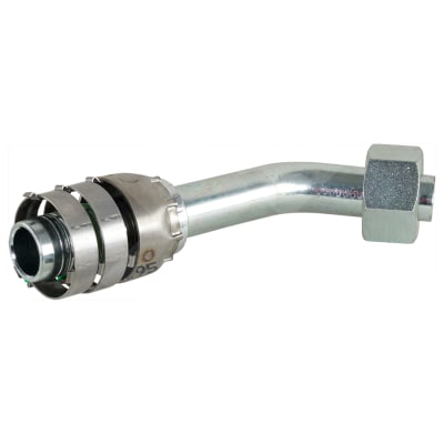 HOSE FITTING, SUPERFLEX HD, FOR, 45 DEG, #10-#14, STEEL, STEP-UP