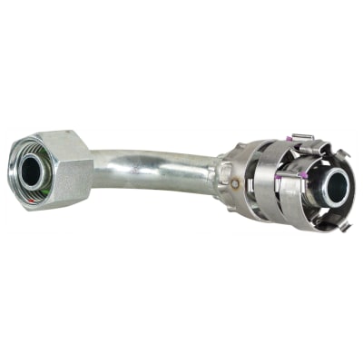 HOSE FITTING, SUPERFLEX HD, FOR, 90 DEG, #8-#10, STEEL, STEP-UP