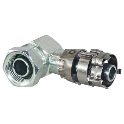 HOSE FITTING, SUPERFLEX HD, FOR, 90D, #10, STEEL, SHORT-DROP