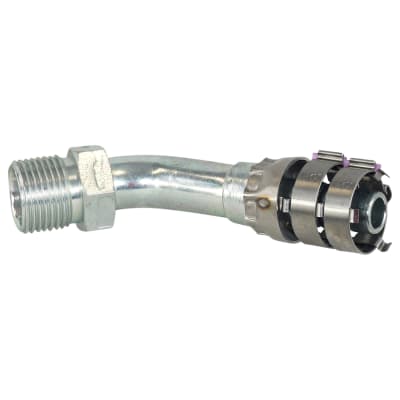 HOSE FITTING, SUPERFLEX HD, MIO, 45D, #10, STEEL