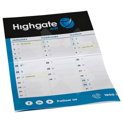 PROMOTIONAL PRODUCT, HIGHGATE AIR WALL PLANNER