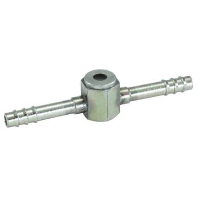 HOSE SPLICER, BARB, #6, ALUMINIUM, WITH SIGHT GLASS
