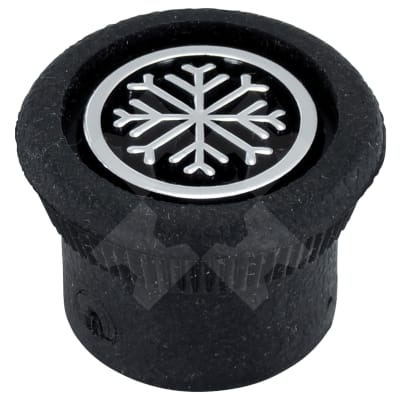 KNOB, THERMOSTAT, BLACK RUBBER SNOWFLAKE