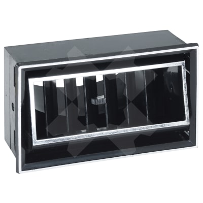 LOUVRE, RECTANGULAR, 114 X 70MM, BLACK, TAKES 2.5 INCH DUCT
