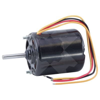 MOTOR, CONDENSER, 12V, 8MM SHAFT, 75 X 108MM BODY, CLOCKWISE, 3-SPD, UNIVERSAL, VENTED