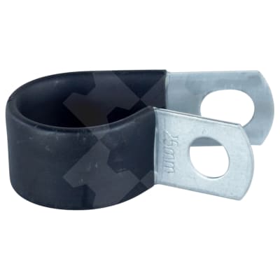 25MM PVC LINED P-CLAMP 19MM BAND M/DUTY