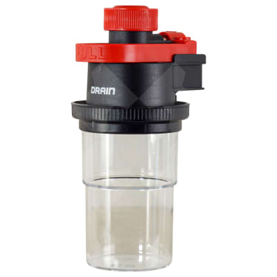 OIL BOTTLE, RED, DRAIN EXC BLADDER, KONFORT 7-SERIES