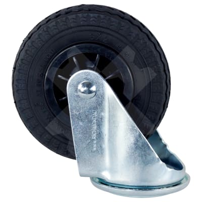 WHEEL, ROTATING CASTOR, BLACK RUBBER, S6201 300 SERIES