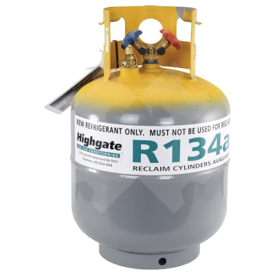 REFRIGERANT CYLINDER, 22KG, DUAL VALVE, DUAL OUTLET