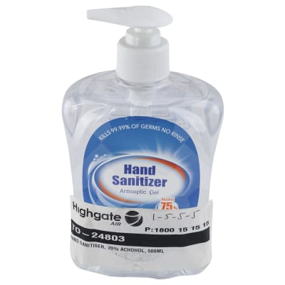 HAND SANITISER, 70 ALCOHOL, 500ML