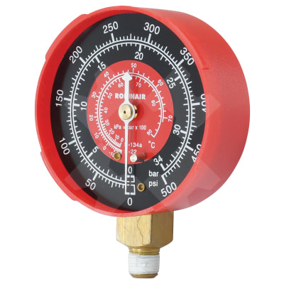 HIGH PRESSURE GAUGE, ROBINAIR, R12 KPA/PSI, BOURDON