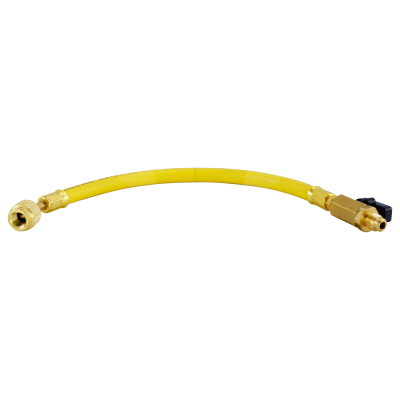 CHARGING HOSE, R12, R134A, 1/4-1/2 INCH, 100MM, YELLOW