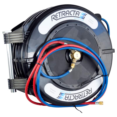 CHARGING HOSE KIT, RETRACTA REEL, SUITS AGRILITE 7.5M HOSES, 1/4 INCH, RED, BLUE, INCL 1.8M AGRILITE TO REEL EXTENSIONS