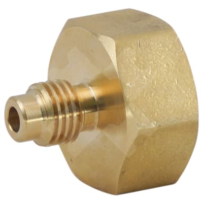 UNION, R1234YF, CYLINDER, FEM REVERSE GAS THREAD TO 1/2 INCH ACME
