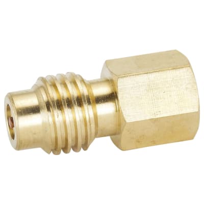 UNION, VACUUM PUMP, 1/4 INCH FEM FLARE TO 1/2 INCH ACME
