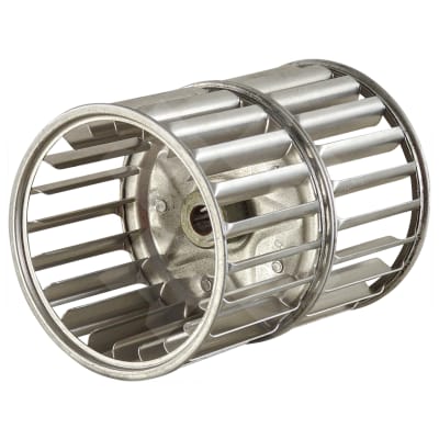 BLOWER WHEEL, UNIVERSAL, STEEL, DOUBLE VENTED, 95 X 122 X 8MM SHAFT.