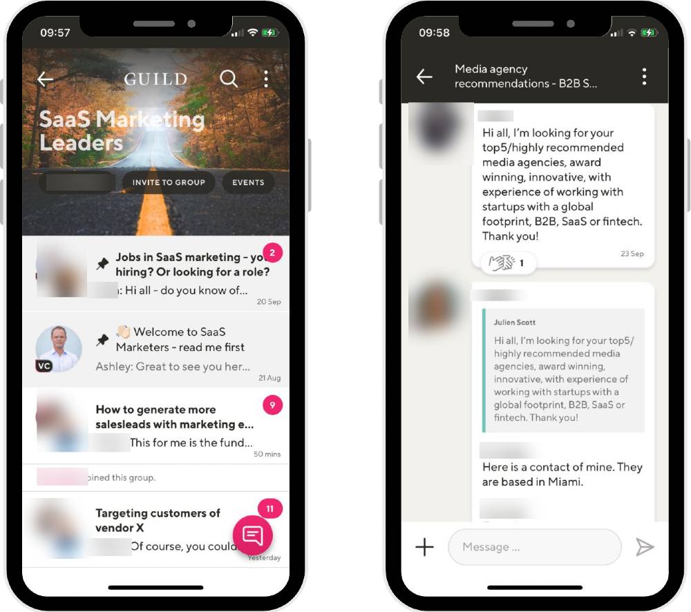 SaaS Marketing Leaders is one of many Guild communities that welcomes B2B marketers