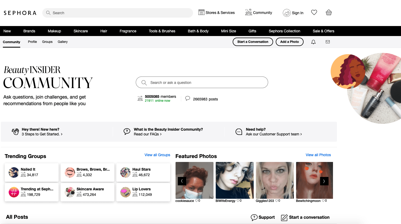 An example of a Community of Product - Sephora's Beauty Insider Community