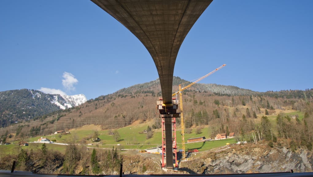 Exterior view of the Tamina Canyon Crossing