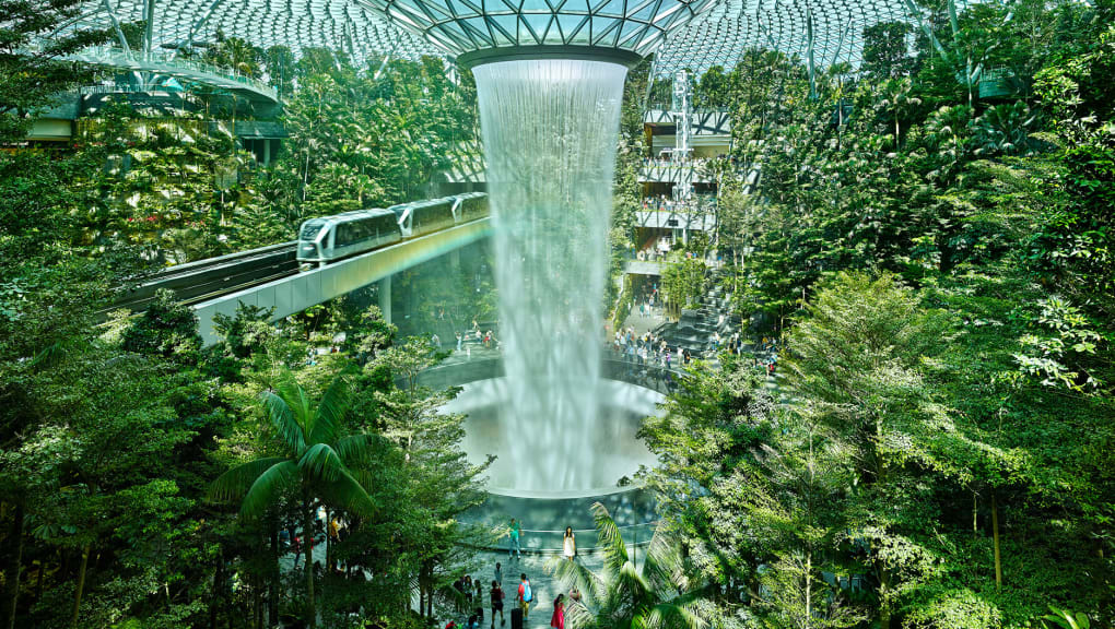 Interior view of the Jewel Changi