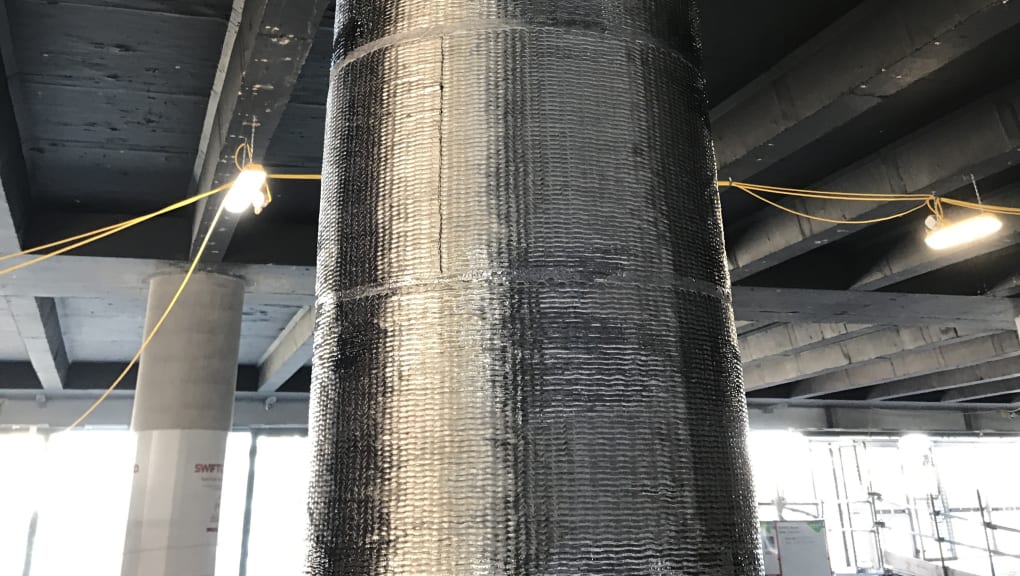 Interior view of a pillar at 1 Triton Square