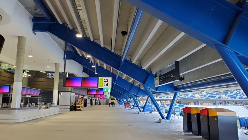 Concession and seat platforms of Allianz Stadium