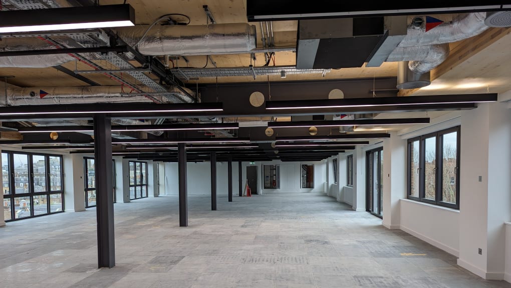 Completed view of the fourth floor