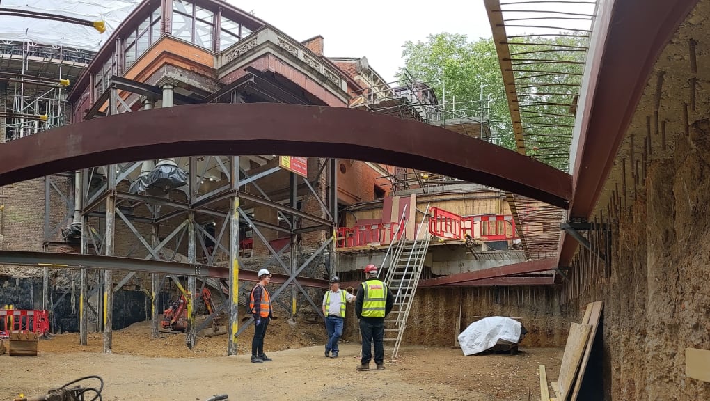 Panorama view of the construction site