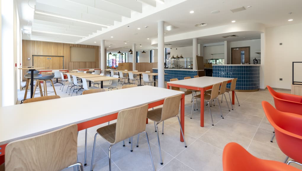 Interior of cafeteria, Lucy Cavendish College
