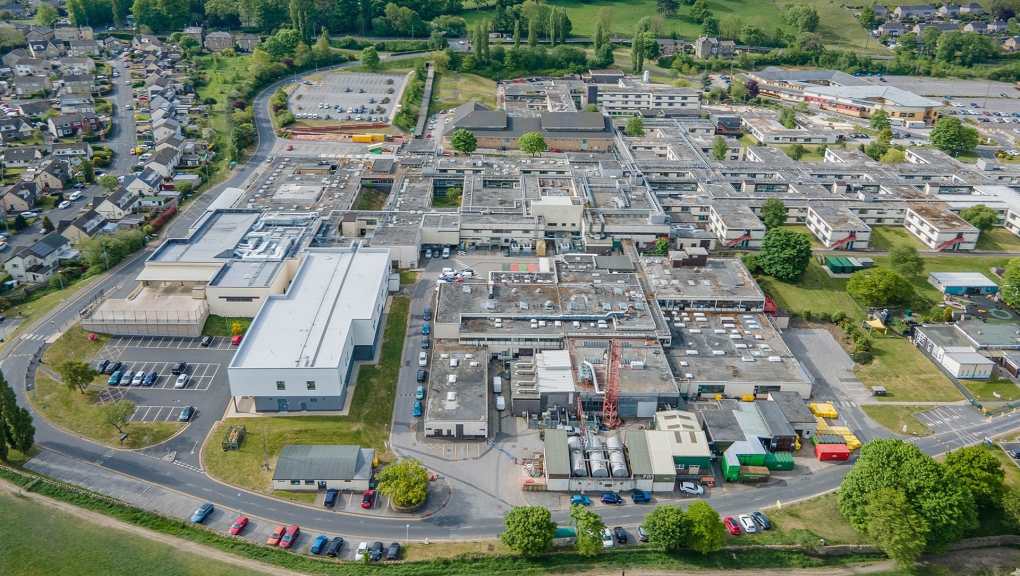 Airedale General Hospital aerial view. Copyright: Curtins, 2025.