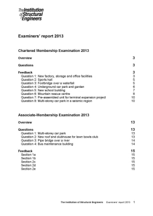 Chartered Membership examiner report - July 2018