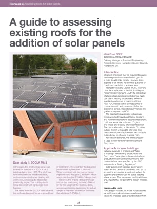 A guide to assessing existing roofs for the addition of solar panels