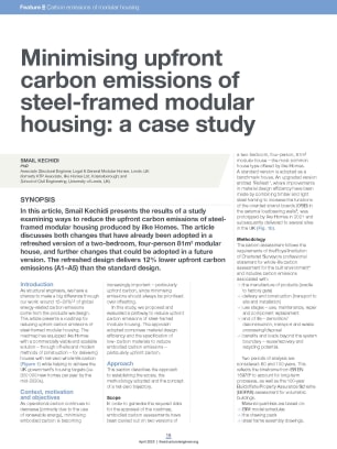Minimising upfront carbon emissions of steel-framed modular housing: a case study