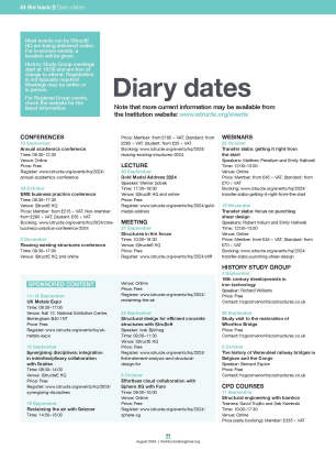 Diary dates (August 2024)