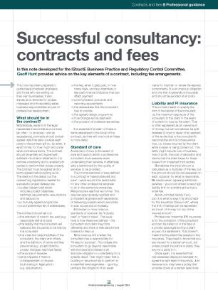Successful consultancy: contracts and fees