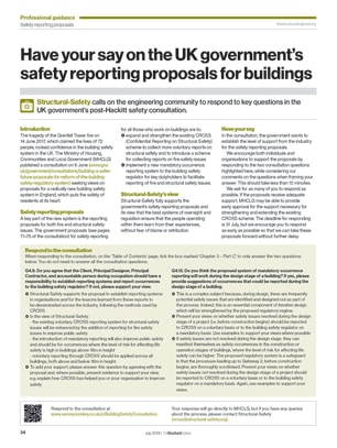 Have your say on the UK government's safety reporting proposals for buildings