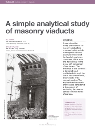 A simple analytical study of masonry viaducts