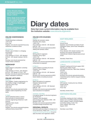 Diary dates (March 2022)