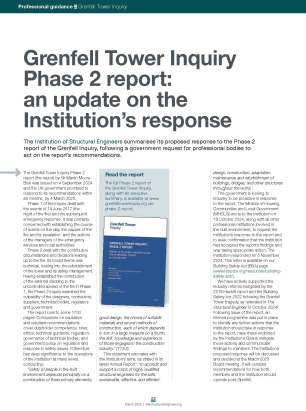 Grenfell Tower Inquiry Phase 2 report: an update on the Institution's response
