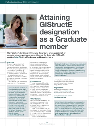 Attaining GIStructE designation as a Graduate member