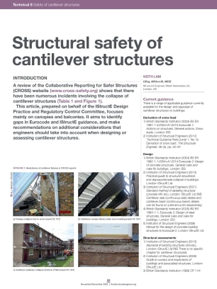 Structural safety of cantilever structures